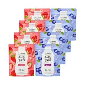 상하목장 유기농 쌀과자 딸기+블루베리 30g 8봉(각 4봉)