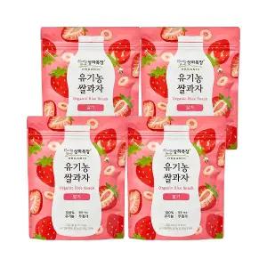 상하목장 유기농 쌀과자 딸기 30g 4봉