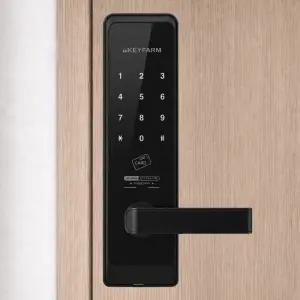키팜 K-W600 나무문 목문도어락 목문용 방문 손잡이 무타공 디지털 도어락 번호키