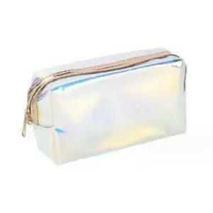 사각 레인보우 파우치 홀로그램 오로라 코스메틱 삼각 메이크업