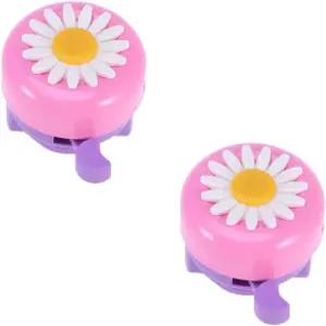 소년 및 자전거 안전에 적합한 Milisten 2pcs 벨 데이지 플라워 액세서리 핑크 퍼플 엄지 링 뿔