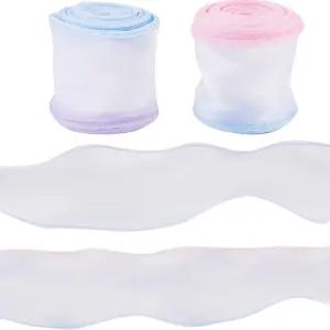 파티 결혼식 꽃다발 포장 헤어 보우를 위한 20야드 폴리에스터 시어 오르간자 리본 21/8인치 와이드