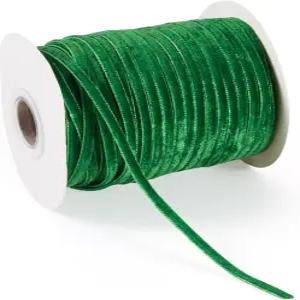 체리스웰리 벨벳 리본 싱글 페이스드 1/8 인치 50 야드 트림 재봉 크리스마스 보우 화환 결혼식 파티 홈