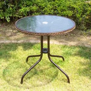 유로강화 710 원형 테이블 야외 정원 테라스