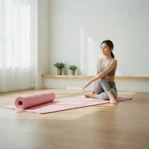 15mm 두께 홈트레이닝 요가매트 182cm 와이드 미끄럼방지 운동패드