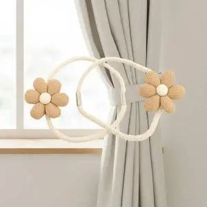 플라워 자석 커튼홀더 2P 인테리어 커튼타이백 정리 집게 고정핀