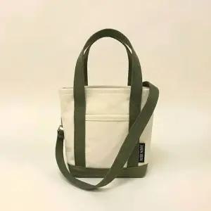 여성 배색 캔버스 미니백 토트백 손가방 소지품 가방