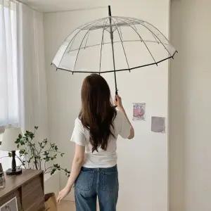 튼튼한 16K 고급 투명우산 자동 대형 장우산 성인 비닐우산