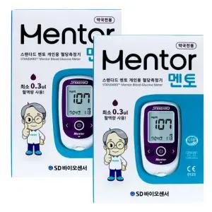 SD바이오센서 스탠다드 멘토 혈당측정기 X2개 (검사지별도)