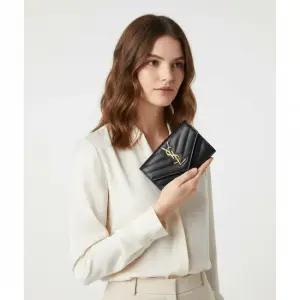 26SS 금장 모노그램 플랩 지갑 414404 BOW01 1000