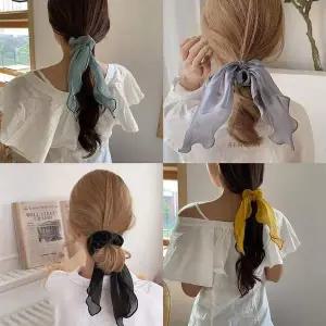 쉬폰 곱창밴드 청순곱창밴드 곱창머리끈 헤어곱창 리본곱창