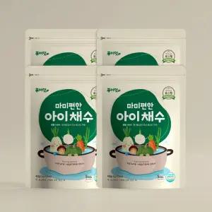 퓨어잇 마미편한 아이채수 4팩 이유식 육수 국내산 야채 로스팅 채소 유아식 물아기국재료 아이밥 식사 만