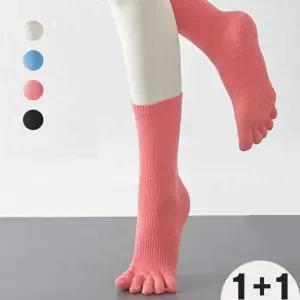 1+1 골지 발가락양말 필라테스 요가 니삭스 양말 장양말