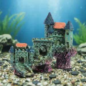 어항 성벽 장식품 15cm 물고기 은신처 수족관 레이아웃 꾸미기용