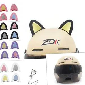 포인트 오토바이 헬멧 장식 악세사리 헬멧 고양이 귀 세트 바이크