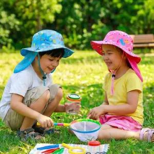 어린이날 단체선물 키즈 넥커버 사파리모자 어린이집 유치원 야외활동 모자