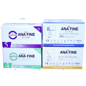 SD 아나파인 인슐린 펜니들 1통(100개)/32G4mm/32G5mm/32G6mm/31G8mm/인슐린 주사바늘/당뇨바늘/당뇨침
