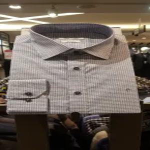 [피에르가르뎅캐주얼] PJDS3993.38도비체크스트레치긴팔슬림핏