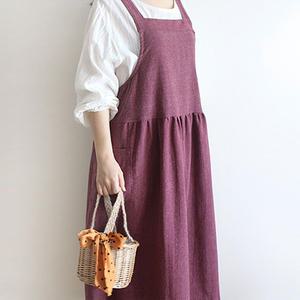 꼼플 어린이집 앞치마 유치원 보육교사 카페 공방 원피스 앞치마