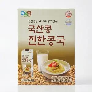 정식품 국산콩 진한 콩국 950ml x 4팩 콩국물 콩국수 콩물 두유 코스트코