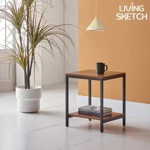 [리빙스케치] 알콘 400 2단 사이드테이블 침대 거실 소파 협탁 미니테이블