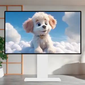 TV스탠드 42-85인치 티비거치대 삼성 LG 호환 M7 대형 브라켓 화이트