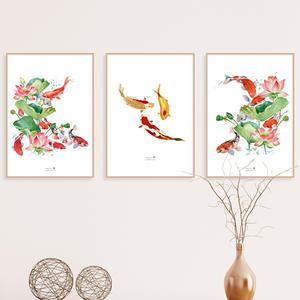 복을 부르는 황금 물고기 생기 잉어 그림 액자 8종 집들이선물 개업선물 캔버스액자