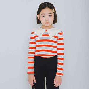 [아이러브제이] Y. 스트라이프 골지 카라 티 JUFTO12