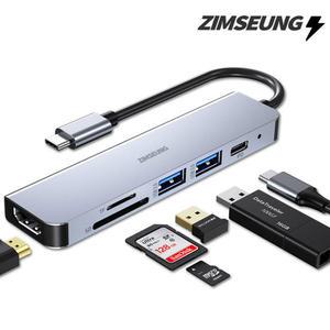 6in1 USB C타입 허브 HDMI 4K 멀티포트 노트북