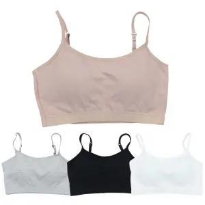 편한 면 브라 부드러운 탑 노와이어 고정캡 스트랩 스포츠 끈조절 브라렛  5085