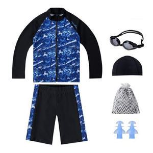 아쿠아티카 아동 래쉬가드 상하의 AQA371+수경+수모+귀마개 5종세트, 11호