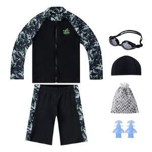 아쿠아티카 아동 래쉬가드 상하의 AQA374+수경+수모+귀마개 5종세트, 11호