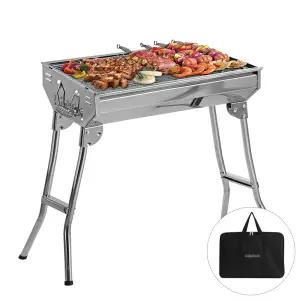 꾸버스 대형 스텐그릴 가방 SET 접이식 휴대용 캠핑 야외 펜션 숯불 BBQ