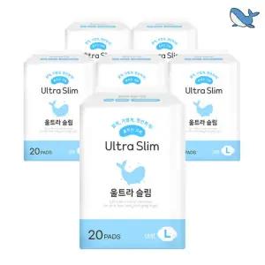 춤추는고래 대용량 생리대 대형 20P X 6팩 (120매)