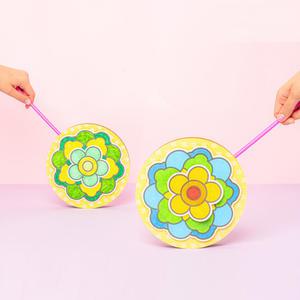 [오피스스쿨] 민화 종이 미니 굴렁쇠 만들기 diy 명절 한가위 놀이용품 실내놀이