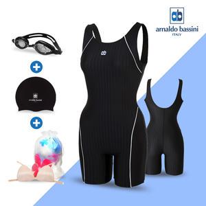 여자 실내 수영장 3부 반신 수영복 세트 아쿠아로빅 강습용 ASWU1713