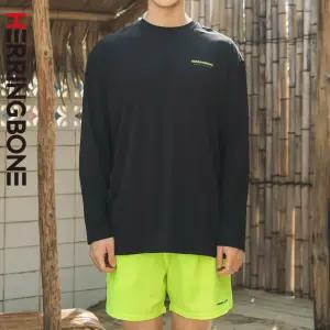 남자 긴팔 루즈핏 래쉬가드세트 수영복 반바지 팬츠 비치웨어 RE325 AC901