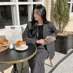 핫핑 [셋업가능] 포킹 테일러드 백슬릿 쓰리버튼 자켓