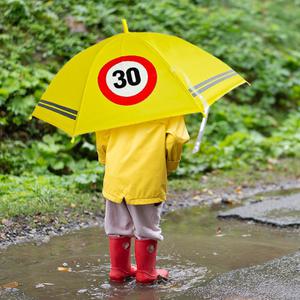 어린이 안전우산 교통안전 반사띠 투명우산