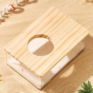 햄스터 사각 목욕통 원목 목욕실 욕실 샌드박스 하우스 모래존