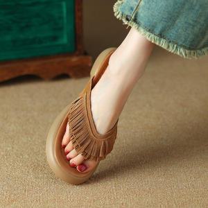 슬리퍼샌들 여성쪼리 가보시통굽 여름샌들1771