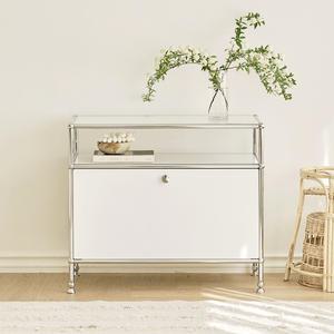 [국내제작] 아씨방가구 바인 미드센츄리 틈새 철제 선반 모듈 수납장