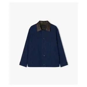 테온셀 리버클래시 [24FW][온라인 단독] LKC32401 블루 레더 블록 칼라 데님 자켓