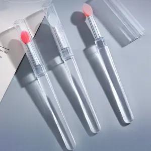 해피J보따리 립메이크업 실리콘 립브러시 보호캡 립밤 펄 립스틱 크림 다용도 세척가능 실리콘브러쉬