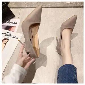 ONM 여자 펌프스힐 스타일 3컬러 1P 스웨이드 고품질 킬힐