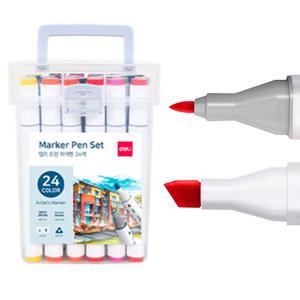 델리 삼각 트윈 스케치마카 24색 마카펜 미술 디자인