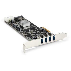 StarTech.com 4 포트 USB 3.0 PCIe 카드 w / 전용 5Gbps 채널(USB 3.2 1세대) - UASP SATA / LP4 전원 PCI Express 어댑터 카드(PEXUSB3S44V)