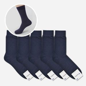 KSOCKS 대한민국에서 생산 남성용 프리미엄 무지 장목 양말 5켤레