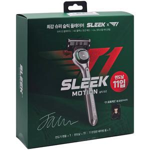 도루코 슬릭모션 면도기날기획세트(핸들+면도날 11입+더저니 쉐이빙폼 100ml) /