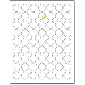 A4 무광택 흰색 원형 스티커 라벨 2cm 3cm 7cm 8cm 레이저 잉크젯 프린터용 50 매
